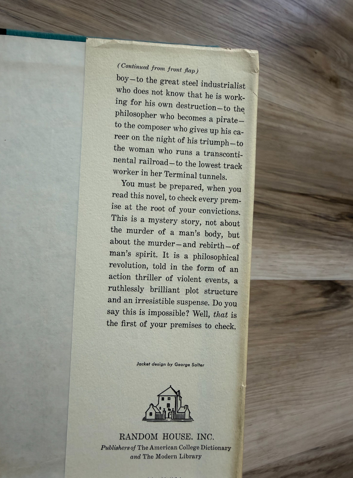 Atlas Shrugged by Ayn Rand (1957) 1st Edition, 20th Printing Vintage Dust Jacket