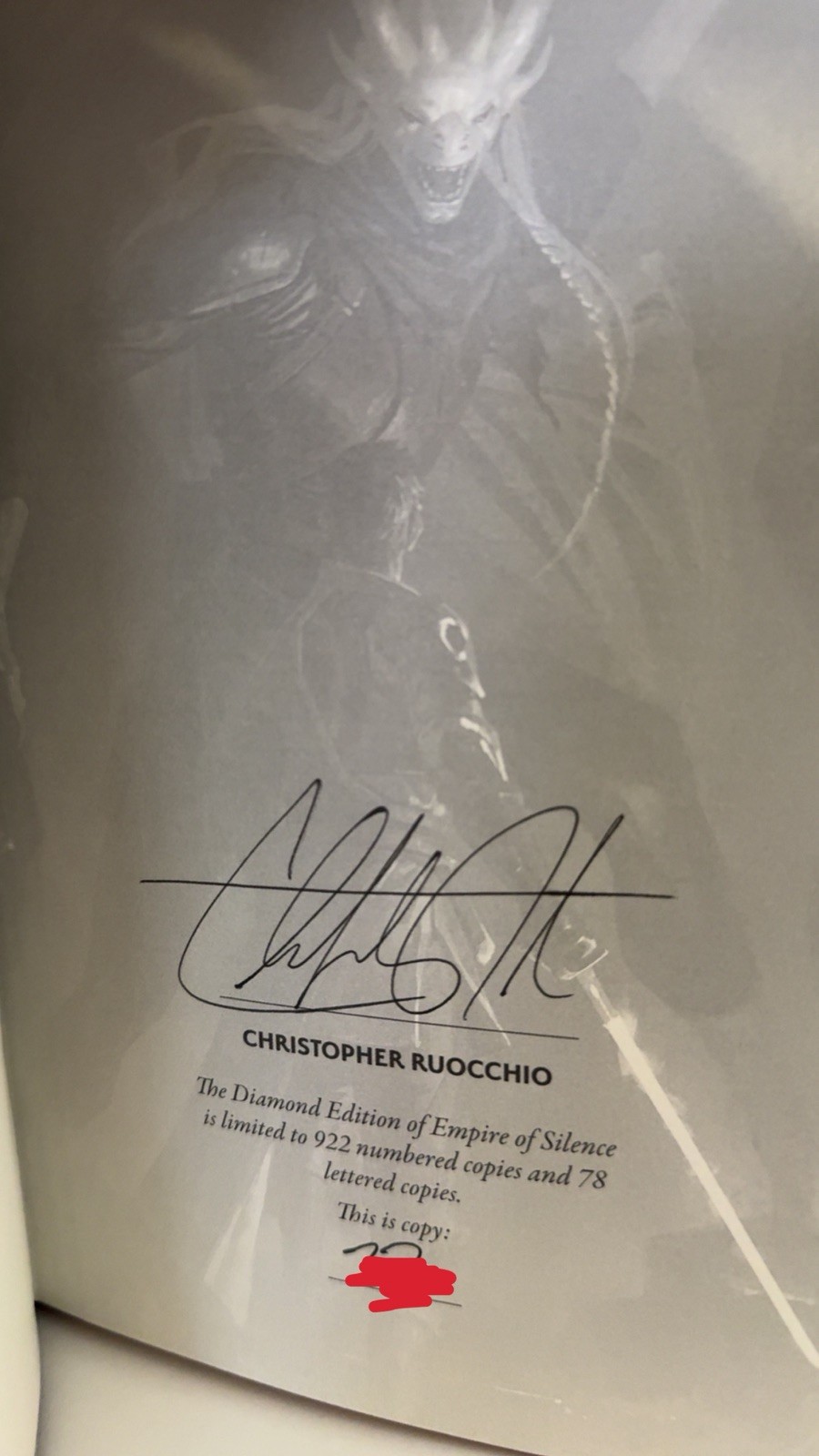 Christopher Ruocchio Empire of Silence Diamond Edition Signed Limited w/slipcase