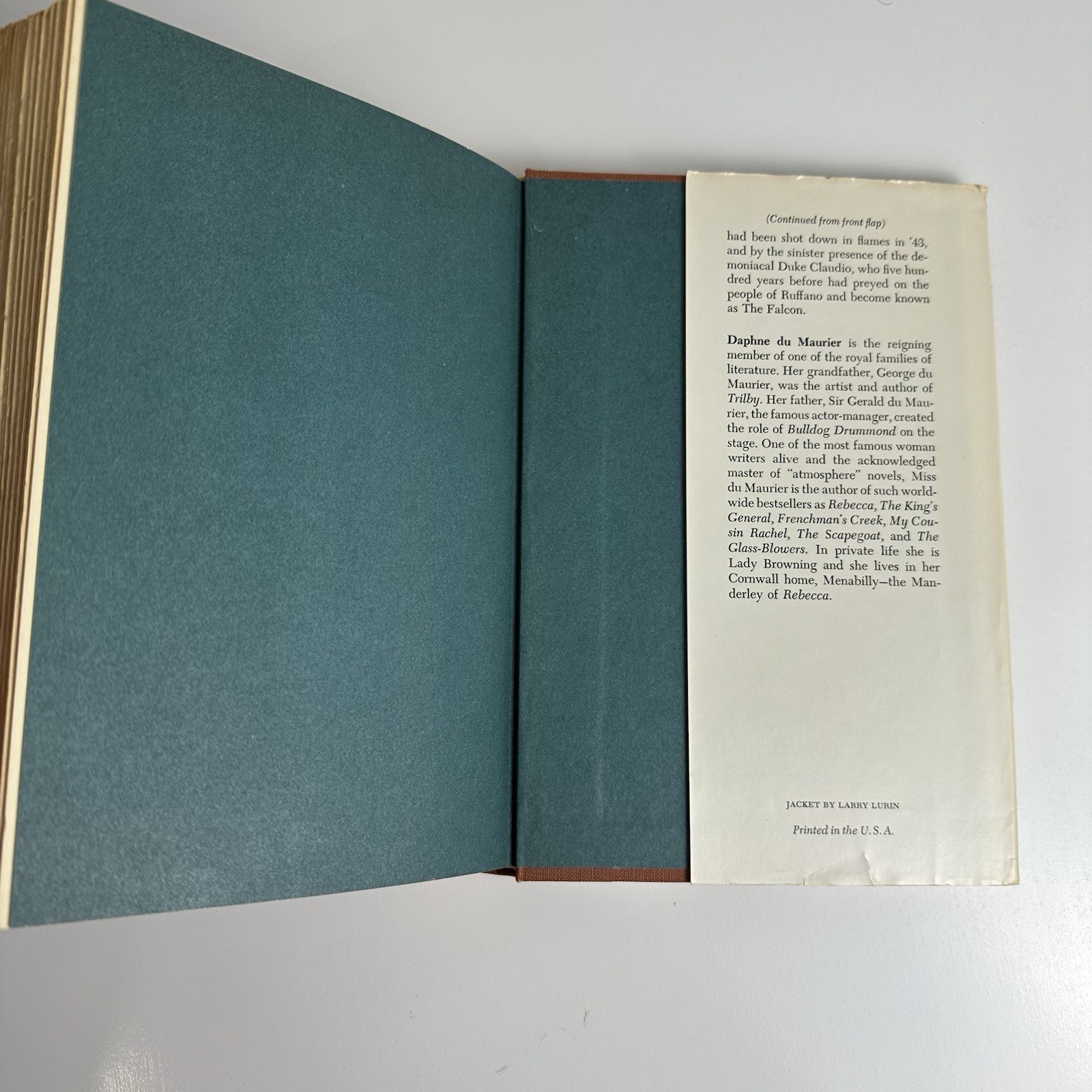 The Flight of the Falcon Daphne Du Maurier Vintage Hardcover Dust Jacket 1st Ed