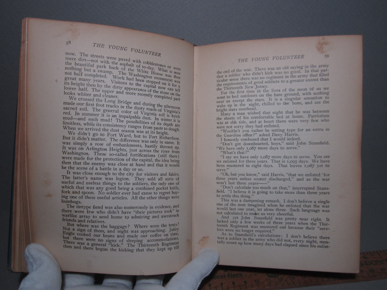 Young Volunteer Soldier Boy Everday Exp Civil War by Crowell 1906 2d Ed Hardback