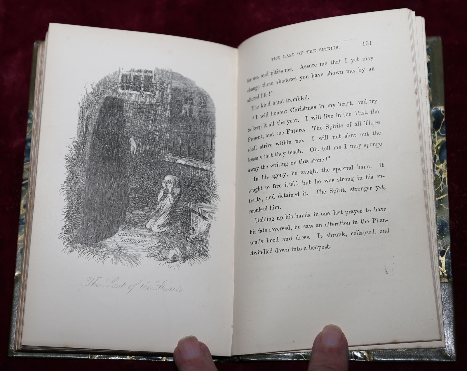 EXRare 1892 CHRISTMAS CAROL CHARLES DICKENS FINE BINDING LEATHER BEAUTY CLASSIC!