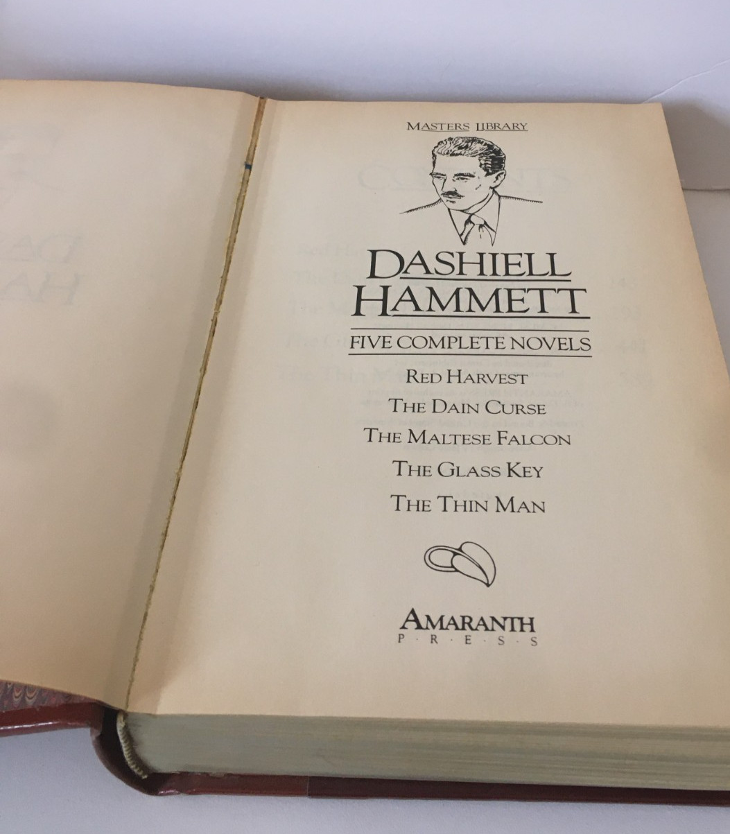 Dashiell Hammett 5 Complete Novels Amaranth Bonded Leather Book 1960s Thin Man