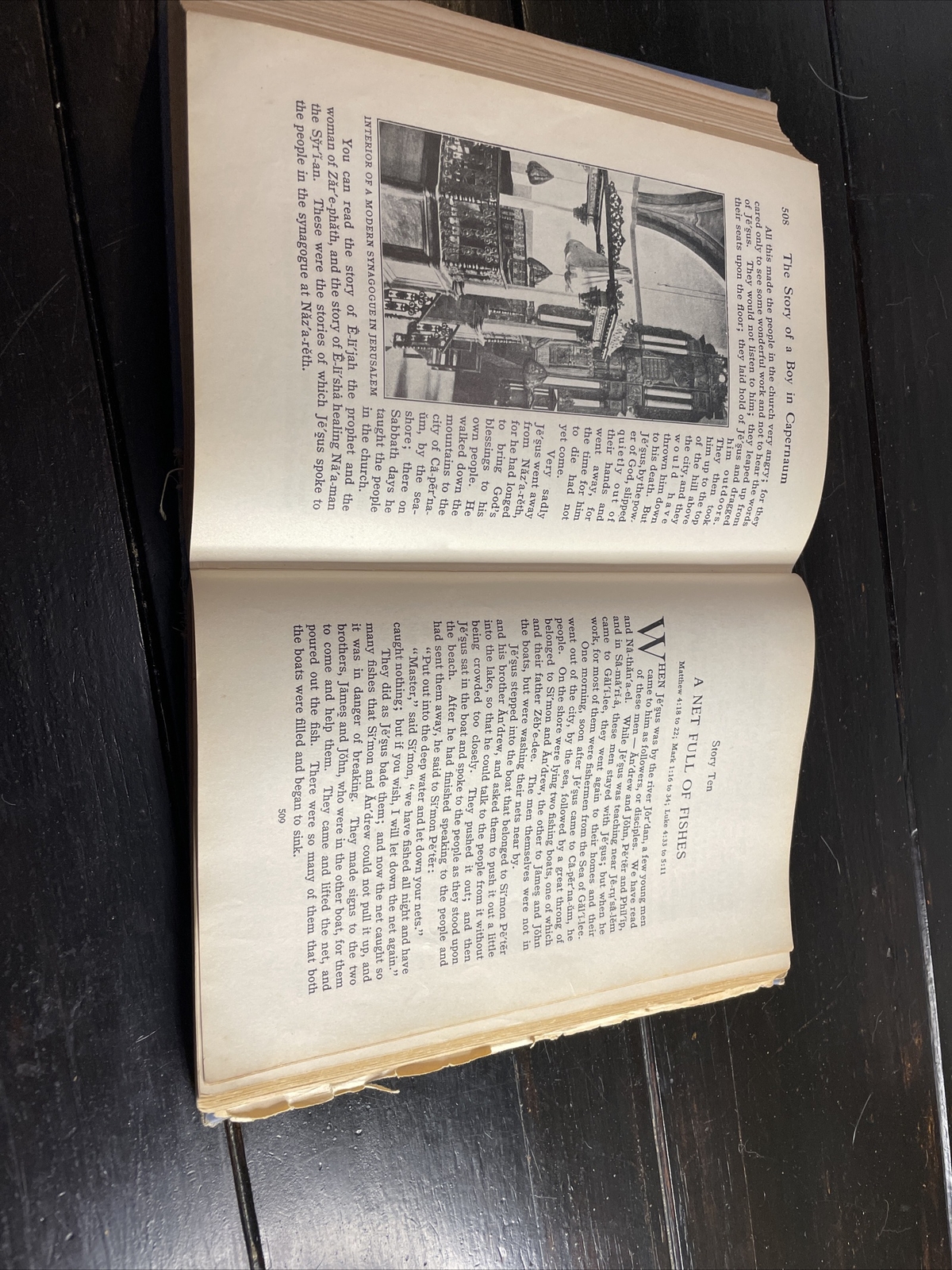 ANTIQUE 1932 New & Revised Ed Hurlburt’s Story of the Bible HB 270 Illustrations