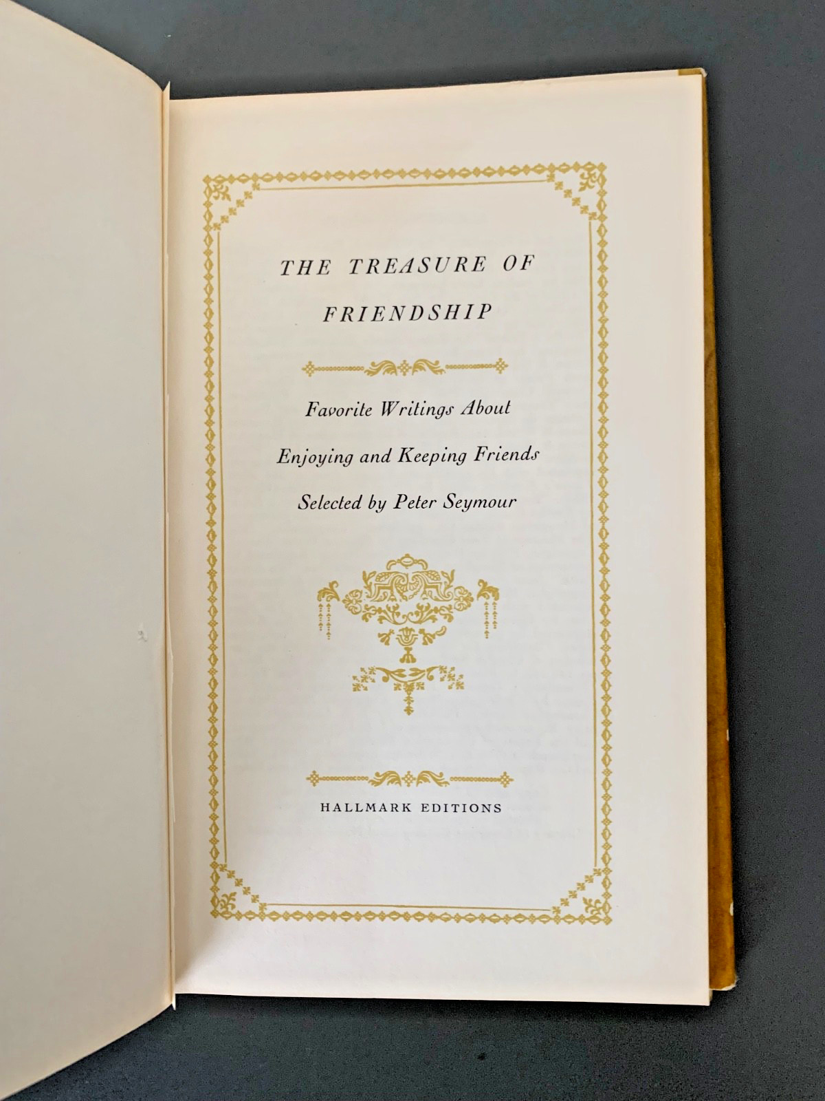 The Treasure of Friendship – Hallmark Editions Vintage Book 1968 – As Is
