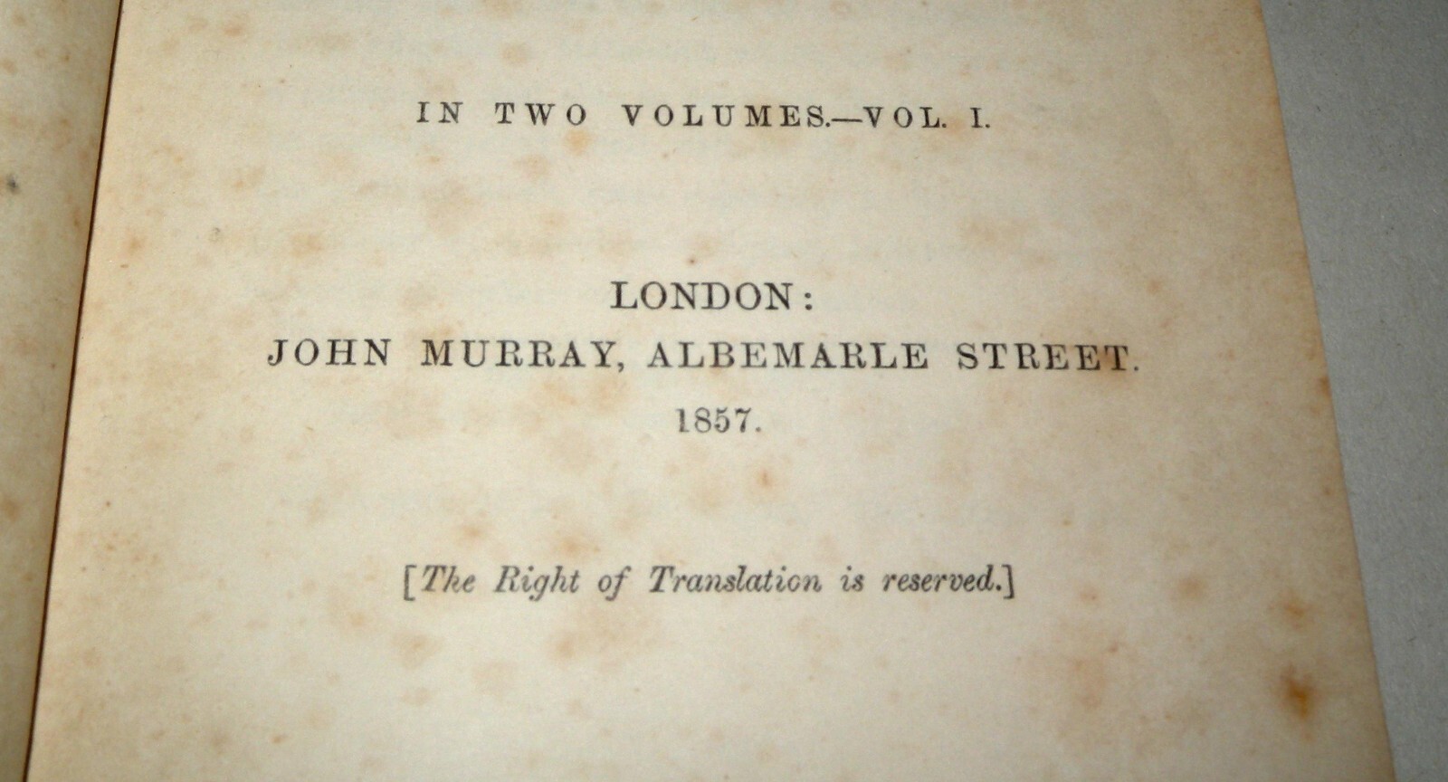 The Romany Rye: George Borrow, 2 Volume Set, Hardback, 1857, John Murray