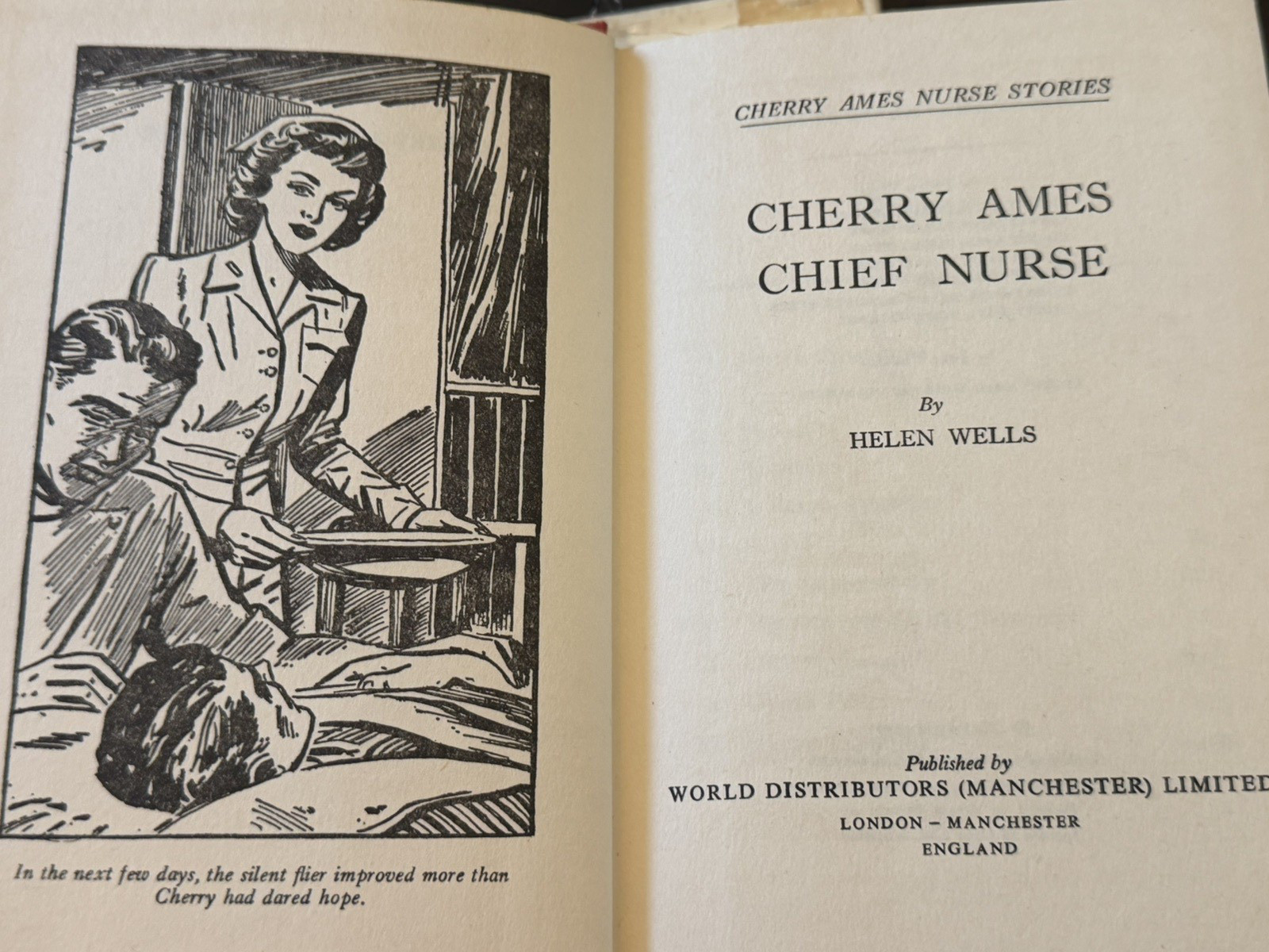 Cherry Ames Chief Nurse by Helen Wells Hardcover DJ 1957 UK edition