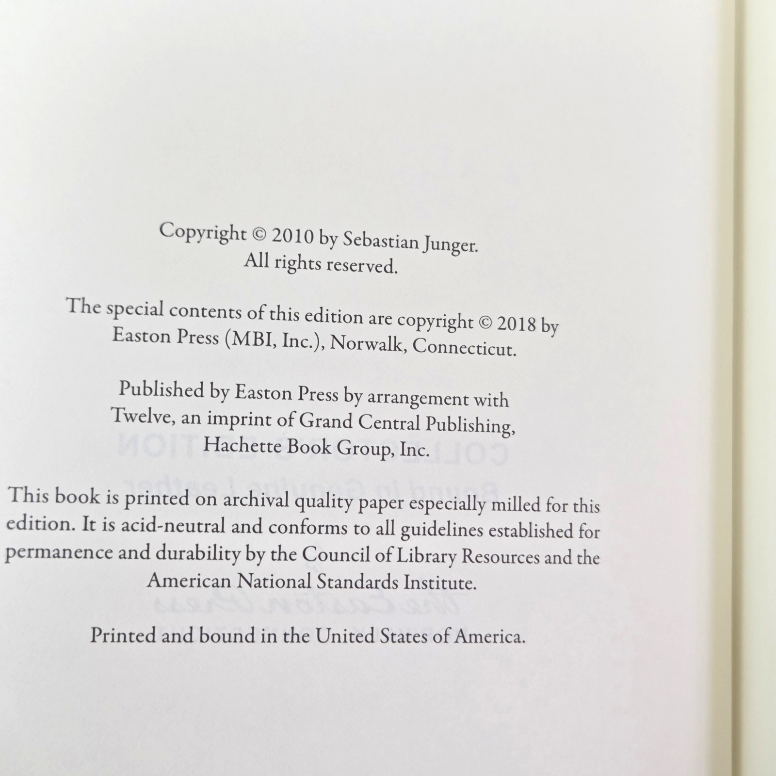Easton Press War Junger Leather Afghanistan Combat Military History Notes Gift