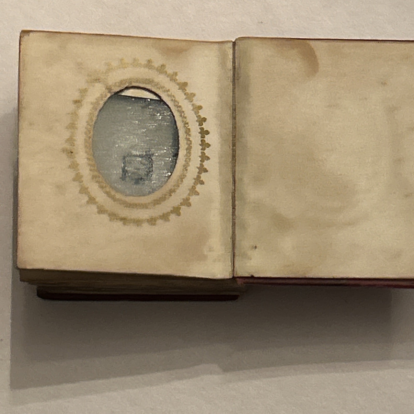 Antique Victorian Miniature Fairy Album w 18 Gem Tintypes Leather Brass Clasp