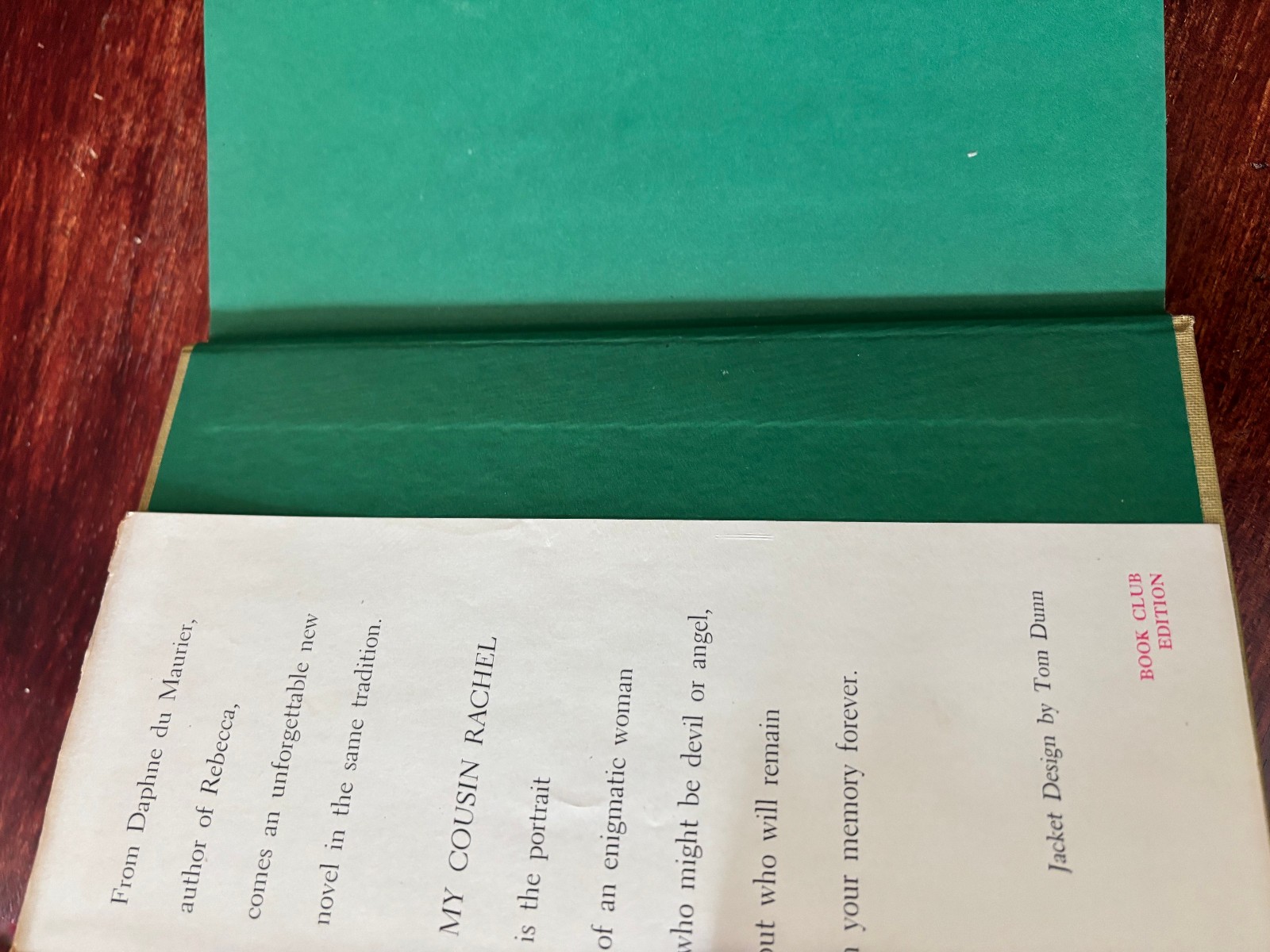 My Cousin Rachel Daphne du Maurier 1952 First US Edition Doubleday Dust Jacket