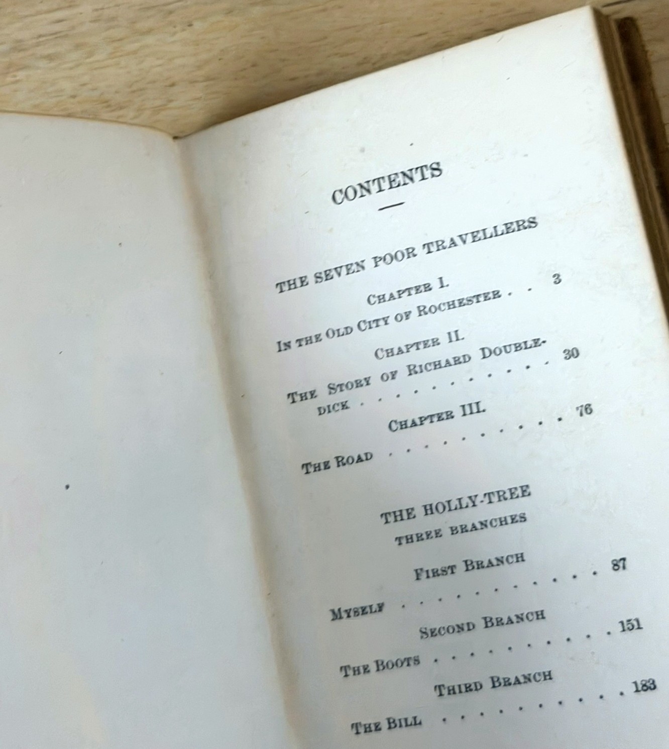 The Seven Poor Travelers / The Holly Tree 1907 Charles Dickens Embossed Leather
