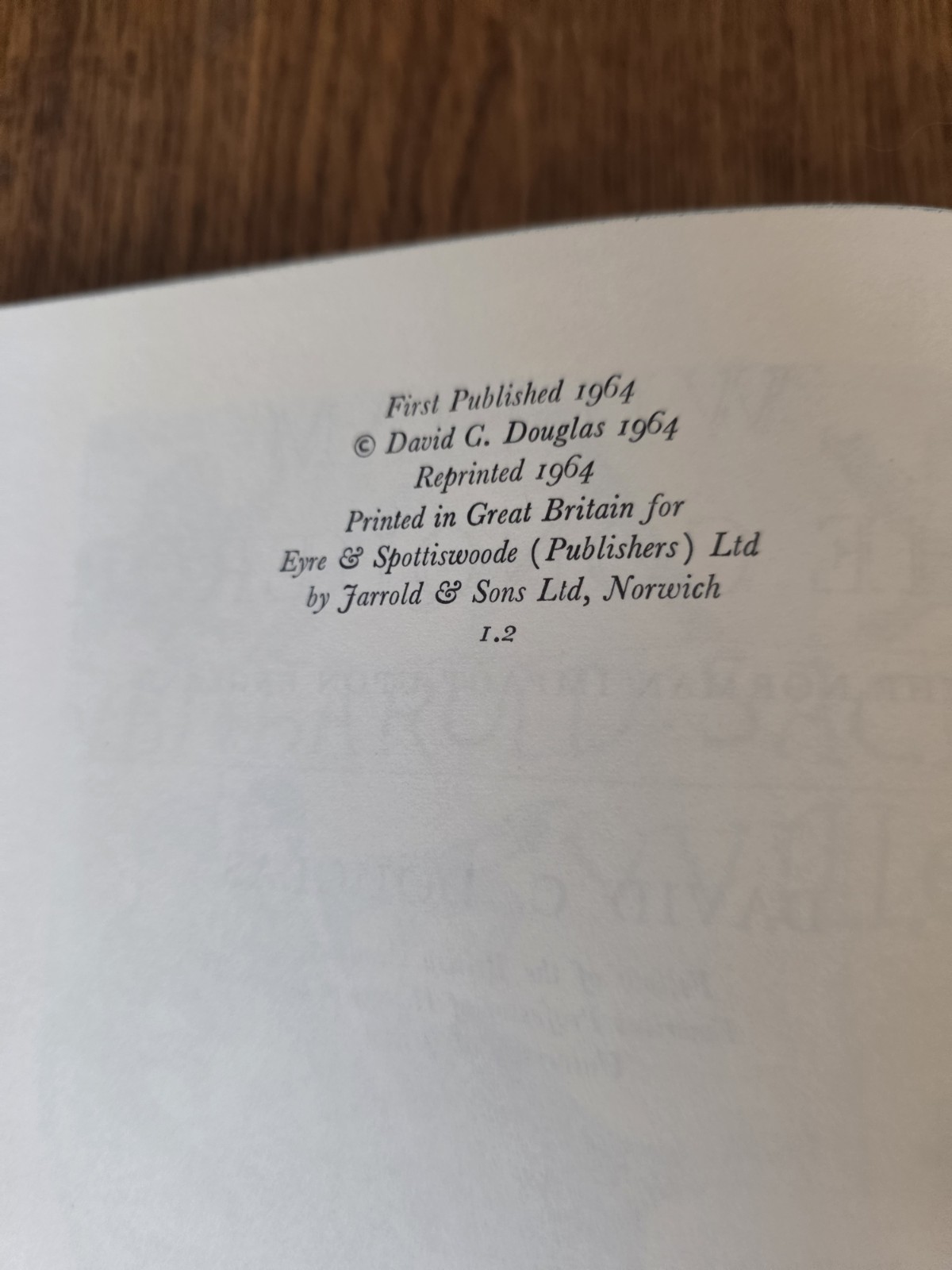 William The Conqueror by David C Douglas – 1964 Eyre & Spottiswoode Hardback