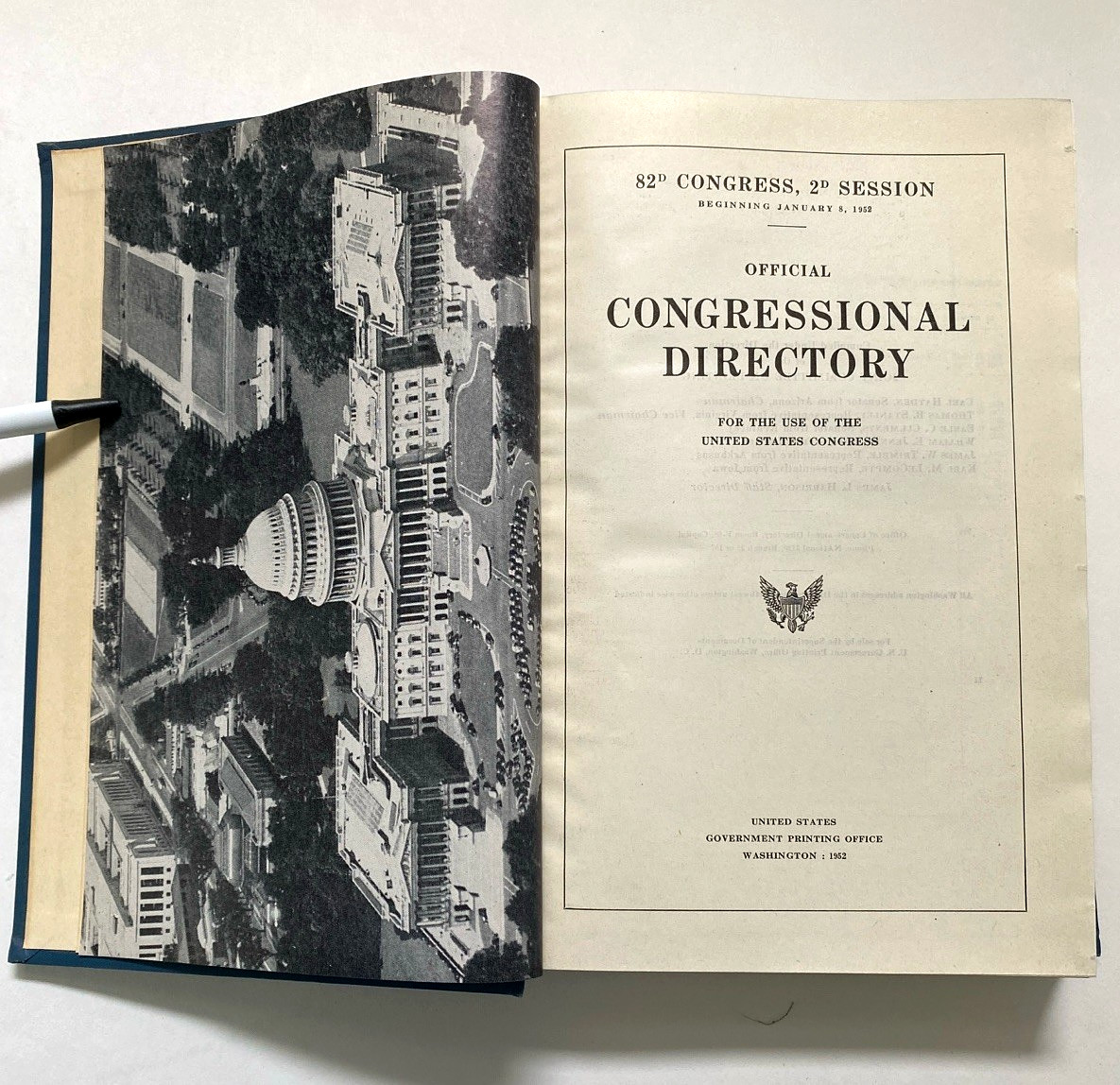 Congressional Directory 82nd Congress 2d Session January 1952
