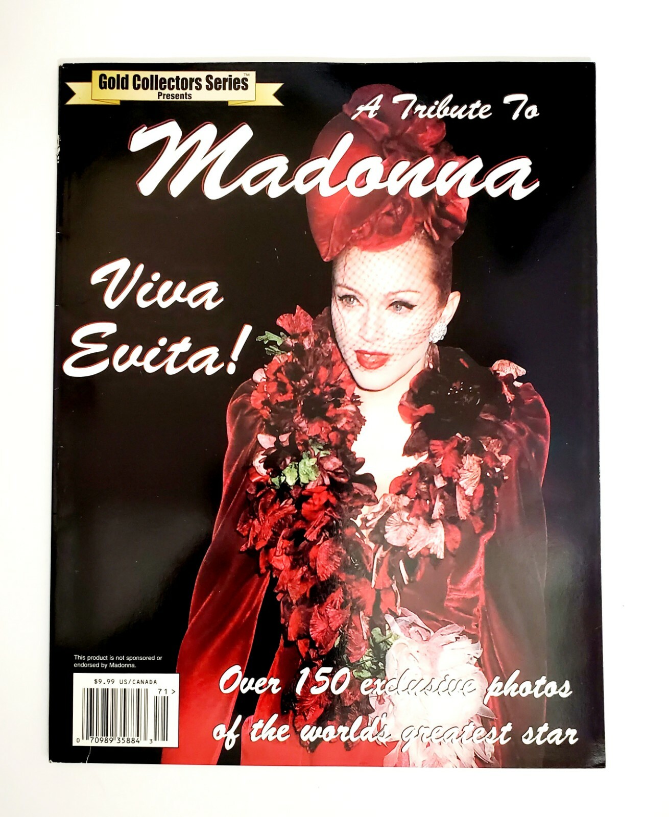 MADONNA TRIBUTE RARE Gold Collectors Series Illustrated Book Viva Evita 1st Ed!
