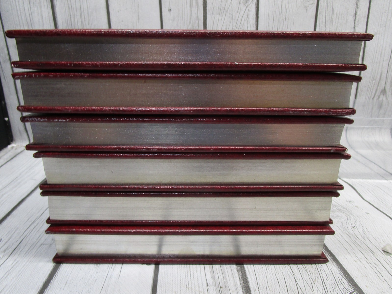 Longmeadow Press Bonded Leather Book Lot 6 Wells Twain Austen Bronte London +