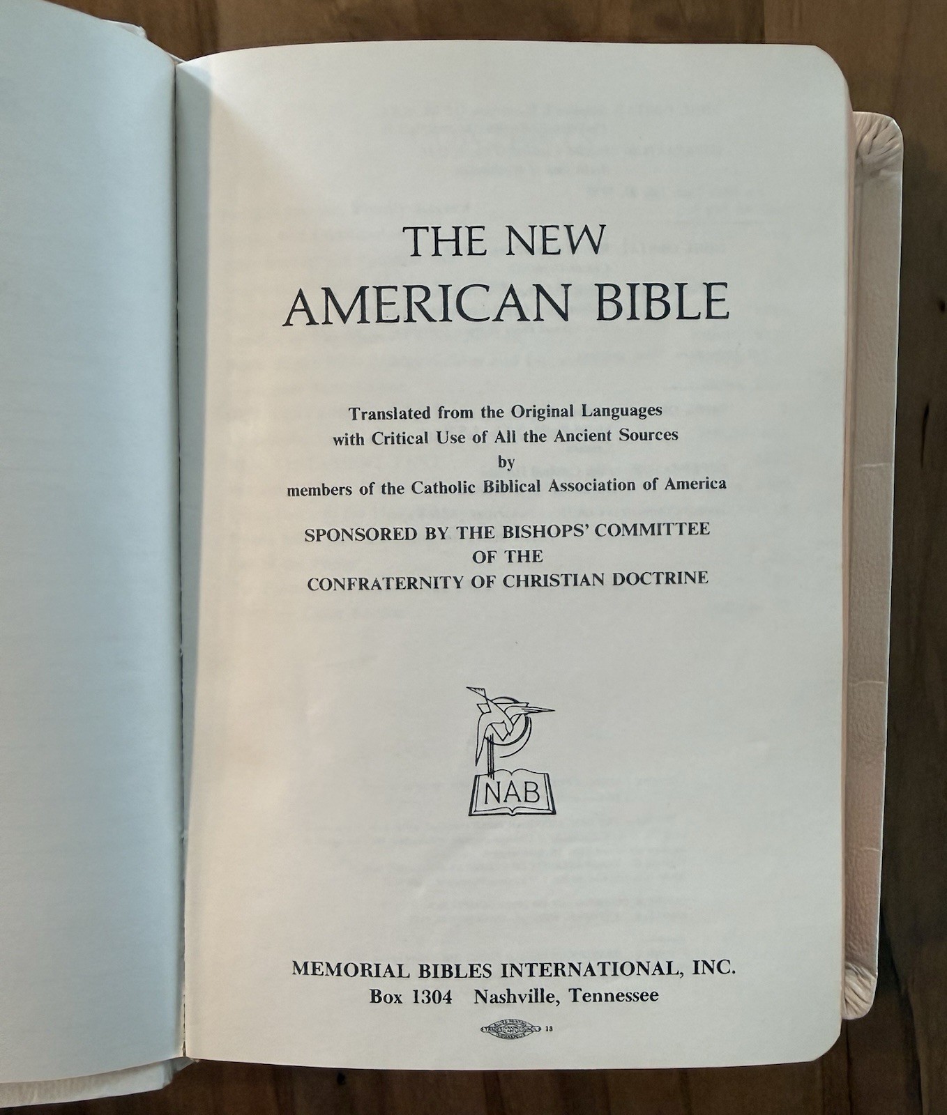 Vintage Leather 1969 Memorial Edition Holy Bible Franciscan Herald Press