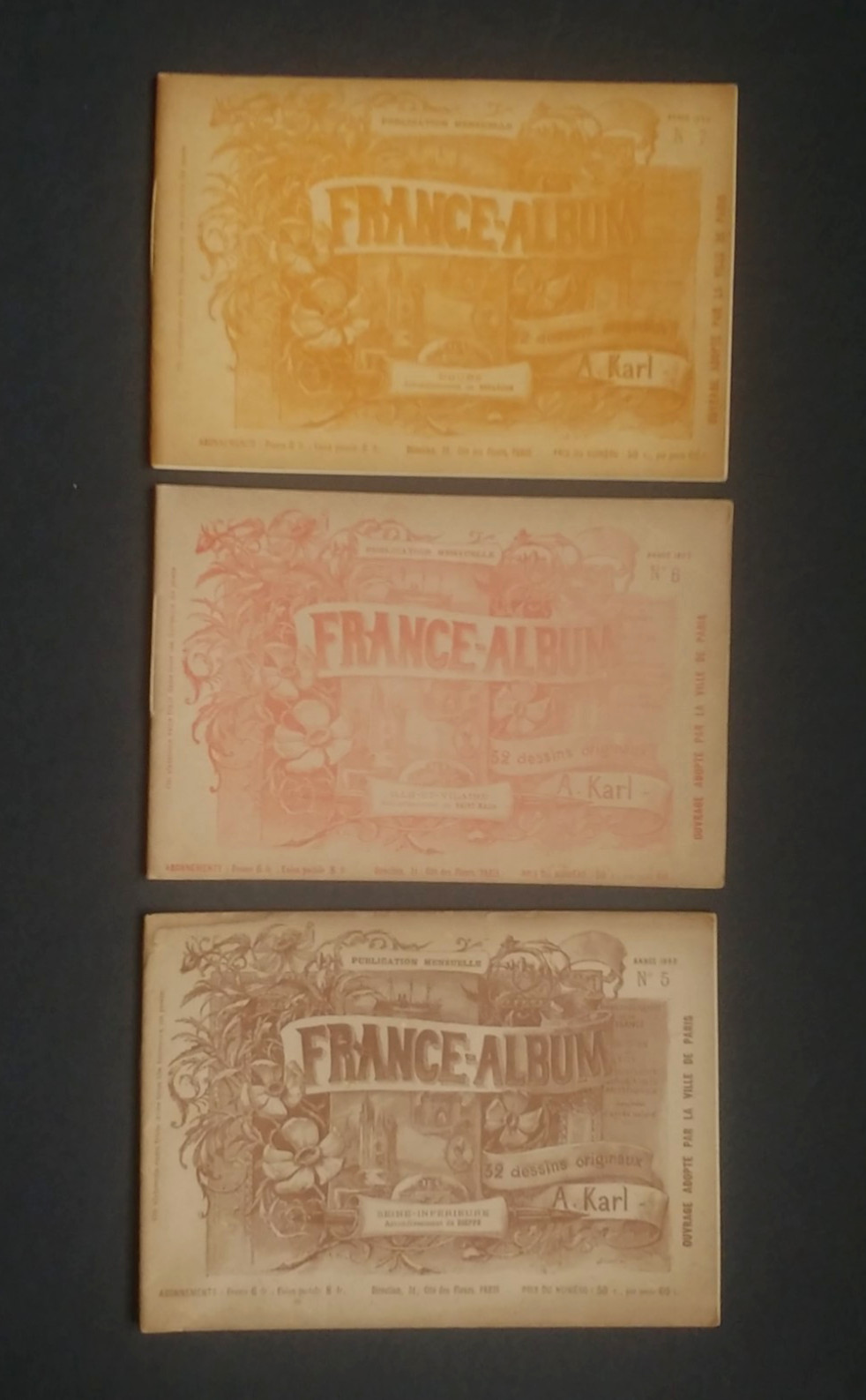 Antique FRANCE ALBUM Periodicals 1890s French A. Karl