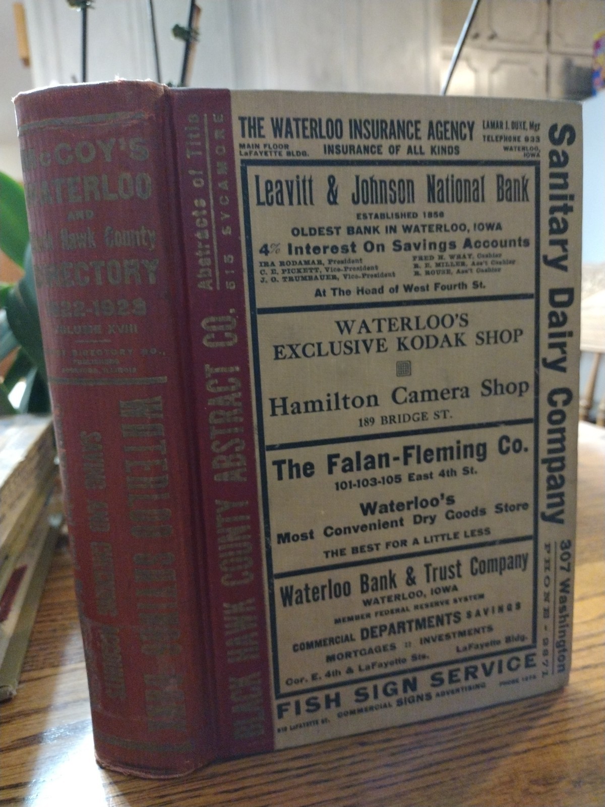 McCoy’s Waterloo & Black Hawk County Directory Buyer’s Guide 1922-23 611 pages