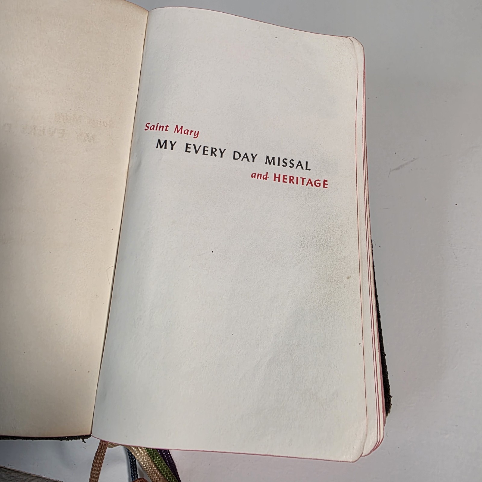 Saint Mary My Everyday Missal And Heritage New York Benziger Brothers Catholic
