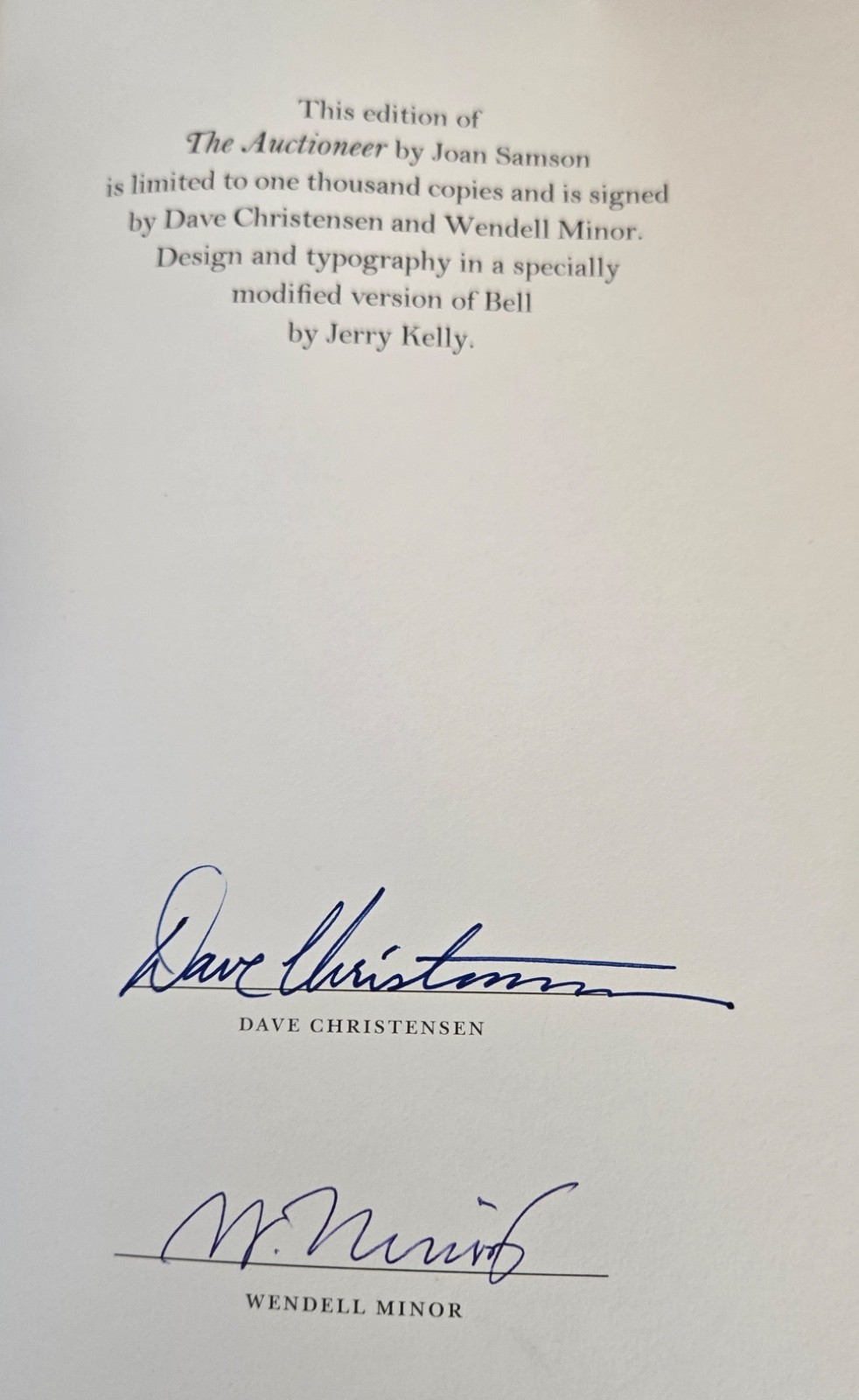 Joan Samson The Auctioneer HC Suntup Signed Limited edition Artist Book NEW OOP