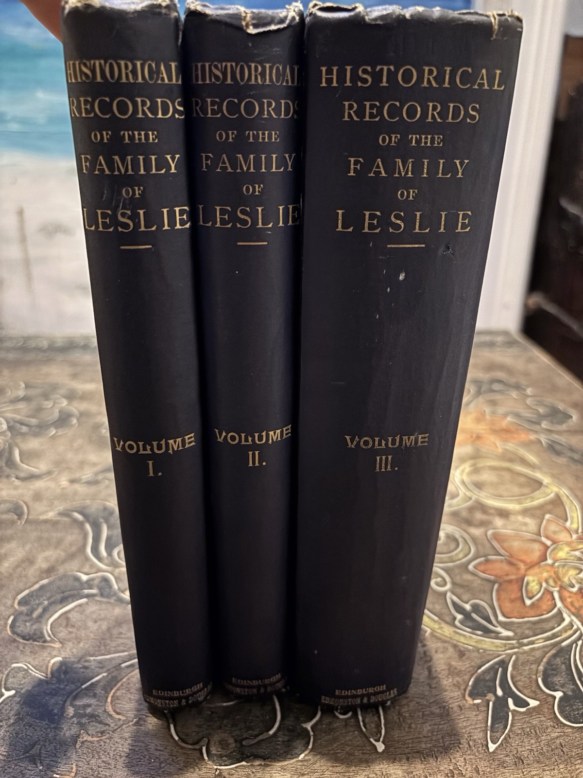 Historical Records Family of Leslie 1067-1869 1st Ed 3 Vol Set Charles Leslie