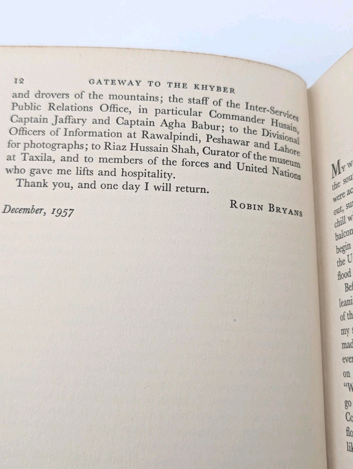 Gateway To The Khyber Pass Robin Bryans 1959 Vintage Pakistan Travel Writing BK
