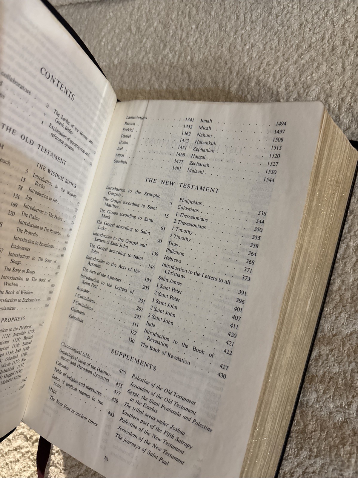 The Jerusalem Bible 1966 Doubleday Alexander Jones Black Softcover Faux Leather