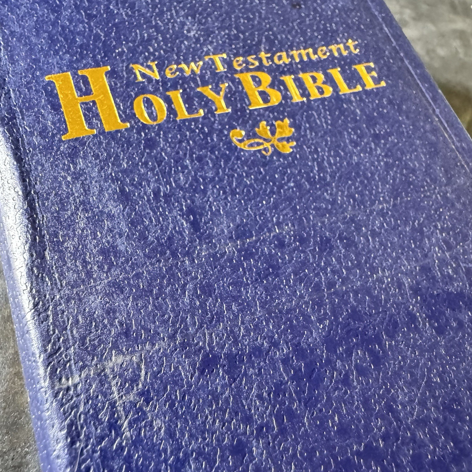 KJV New Testament Holy Bible Red Letter Edition Blue Faux Leather Pocket Size