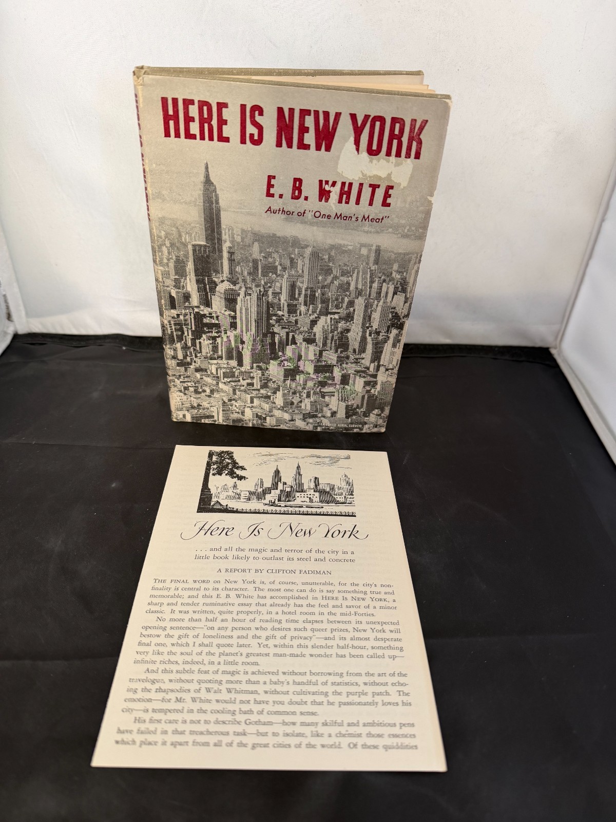 Here Is New York , by E.B. White First Edition BOMC + Insert (1949)