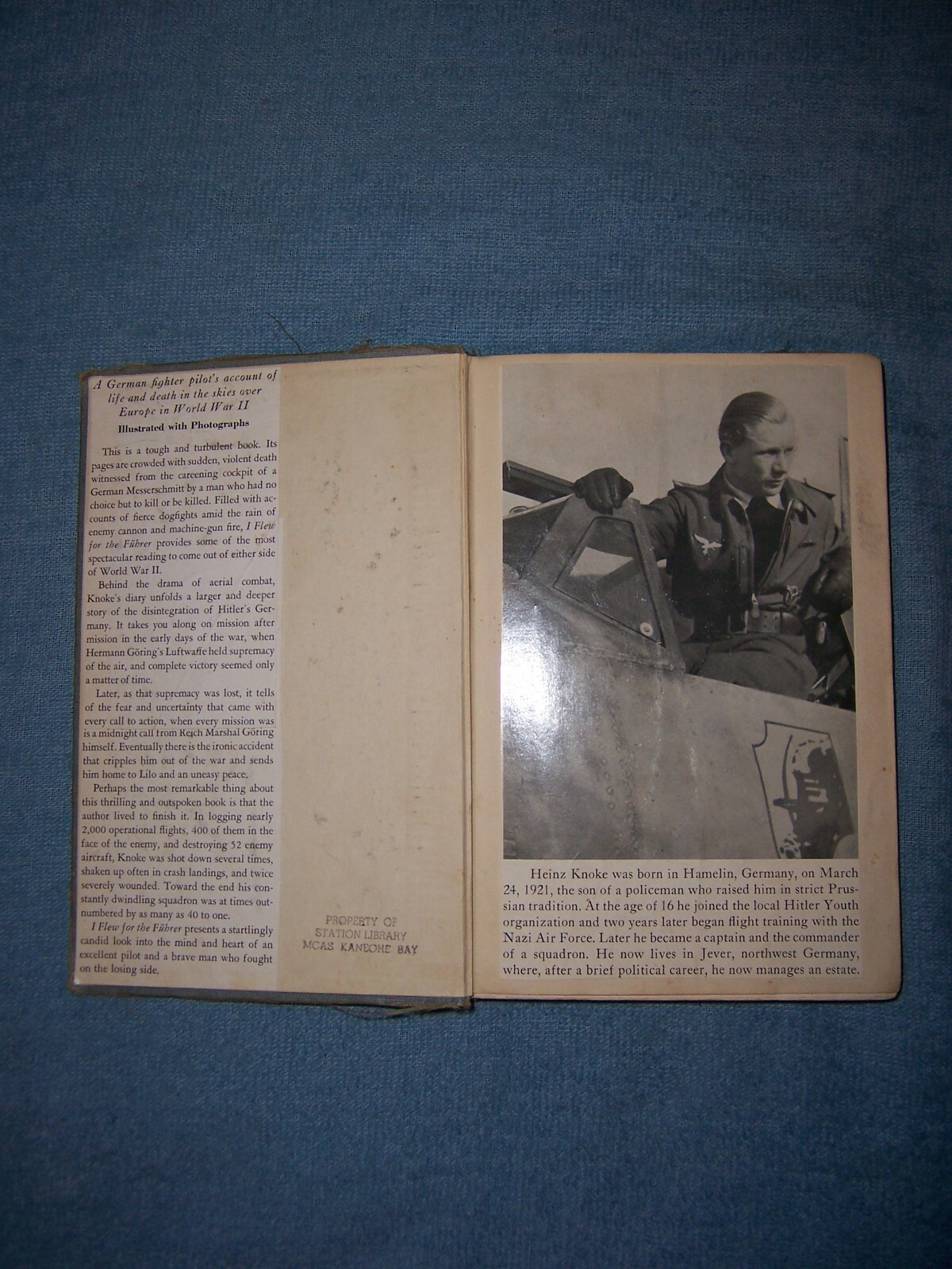I FLEW FOR THE FUHRER by Heinz Knoke/1st Ed/HC/Military & War/WWII 1939-45