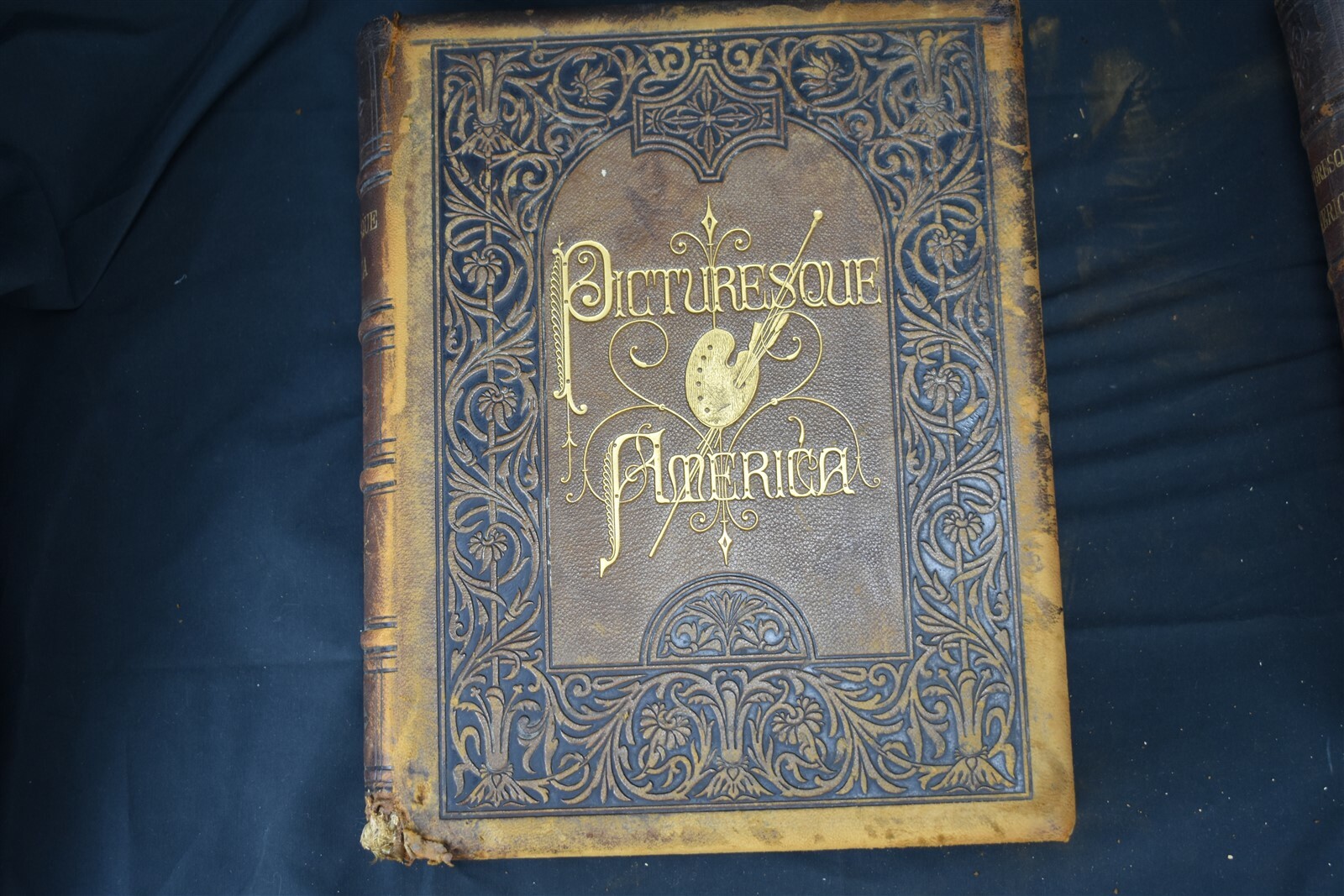 Picturesque America Vol 1 & 2 Leather Bound 1st Edition