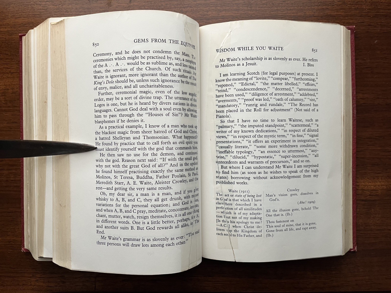 Aleister Crowley Gems from the Equinox 1974 Llewellyn – Rare 1st Edition HC