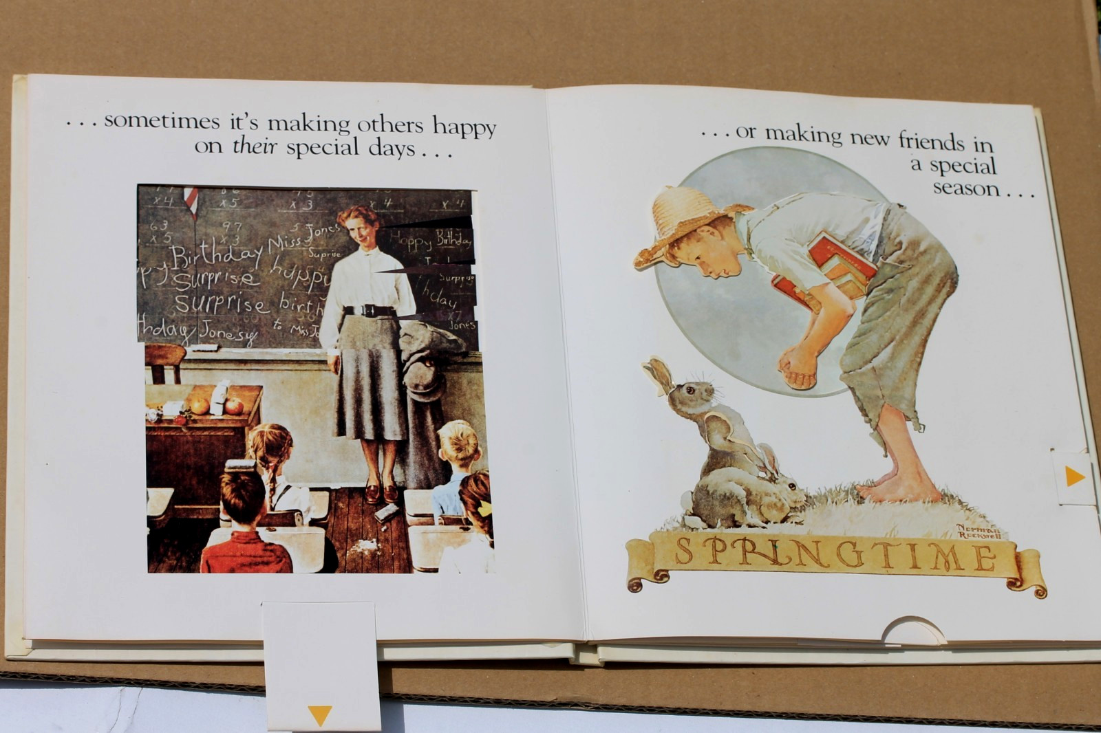 NORMAN ROCKWELL SPECIAL DAYS COME TO LIFE pop up book 1987 hardcover – Very Good