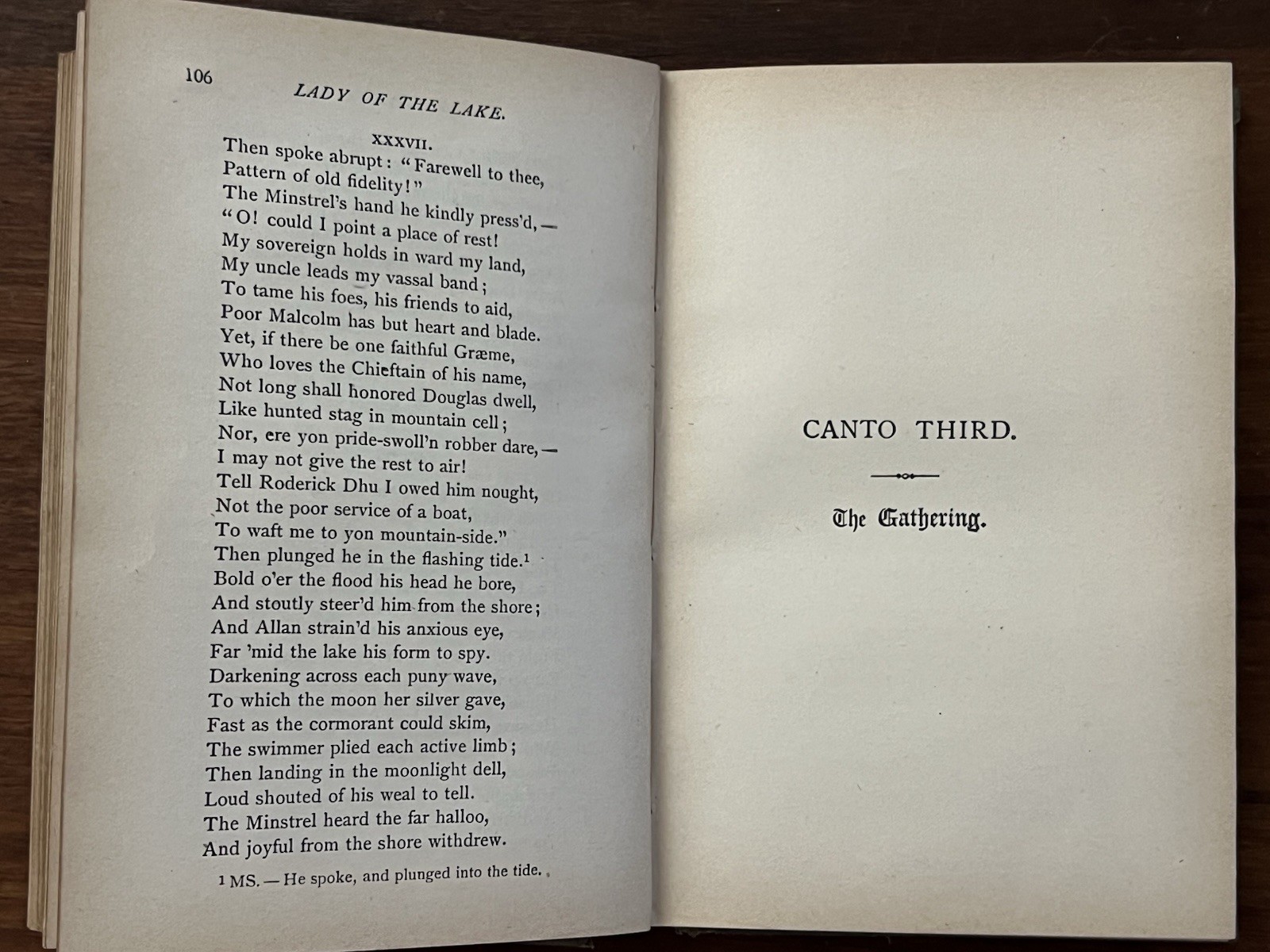 1893 Vintage Edition Of Lady Of The Lake By Sir Walter Scott – Nice Copy VG
