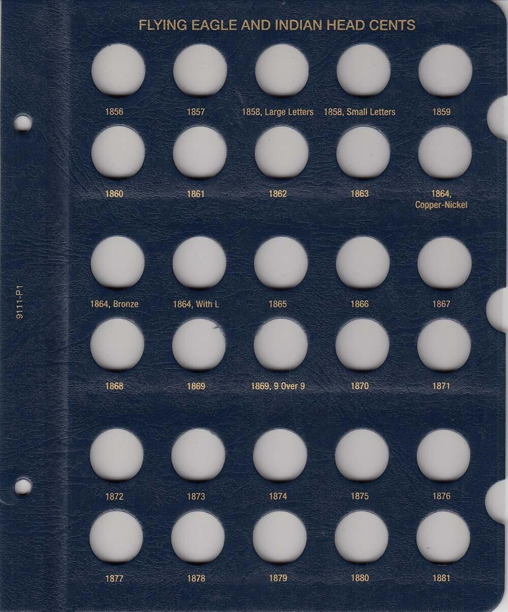 Indian Cents 1856-1909 Coin Album Whitman Classic 9111 New Penny Album Free S&h
