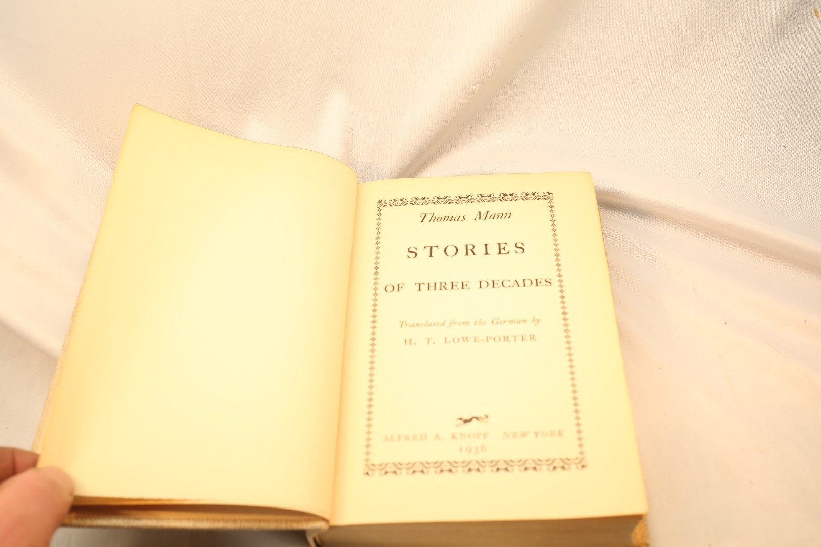 Thomas Mann Stories of Three Decades 1936 HC Early Printing Knopf, Inc.