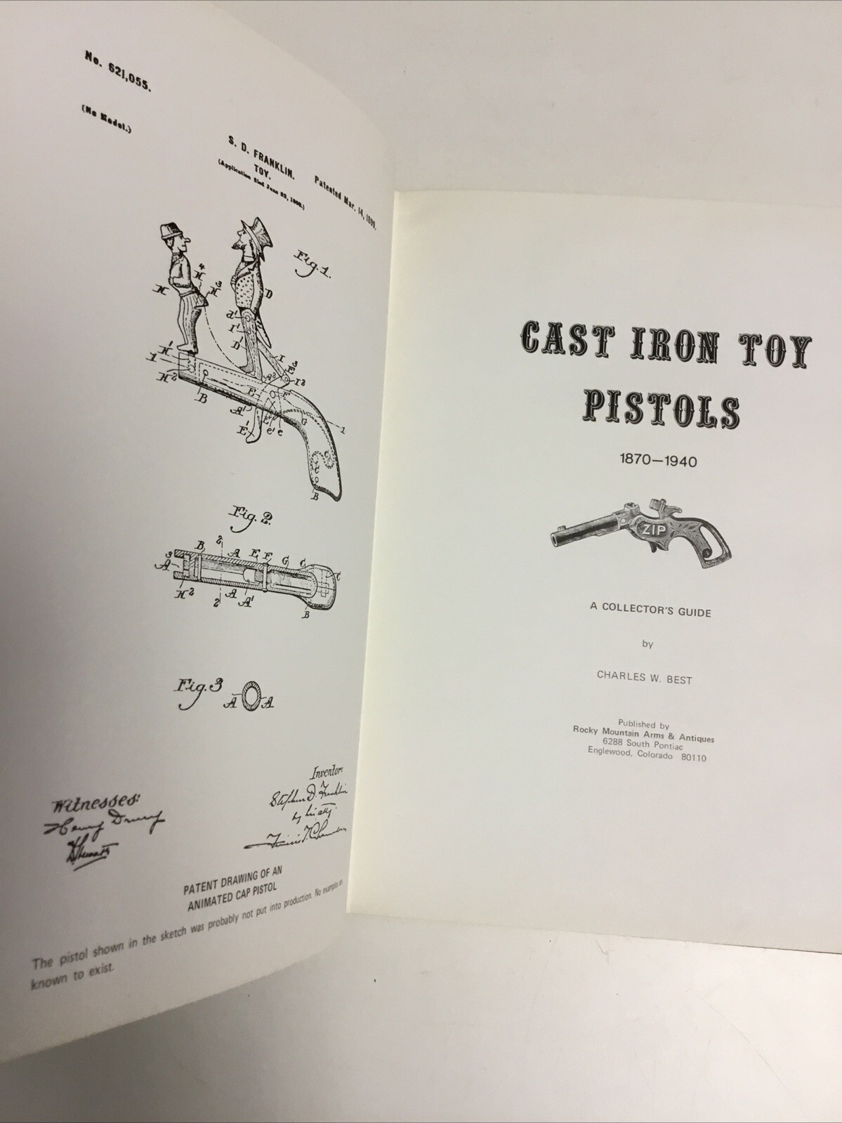 Cast Iron Toy Pistols 1870-1940 Best HC 1973