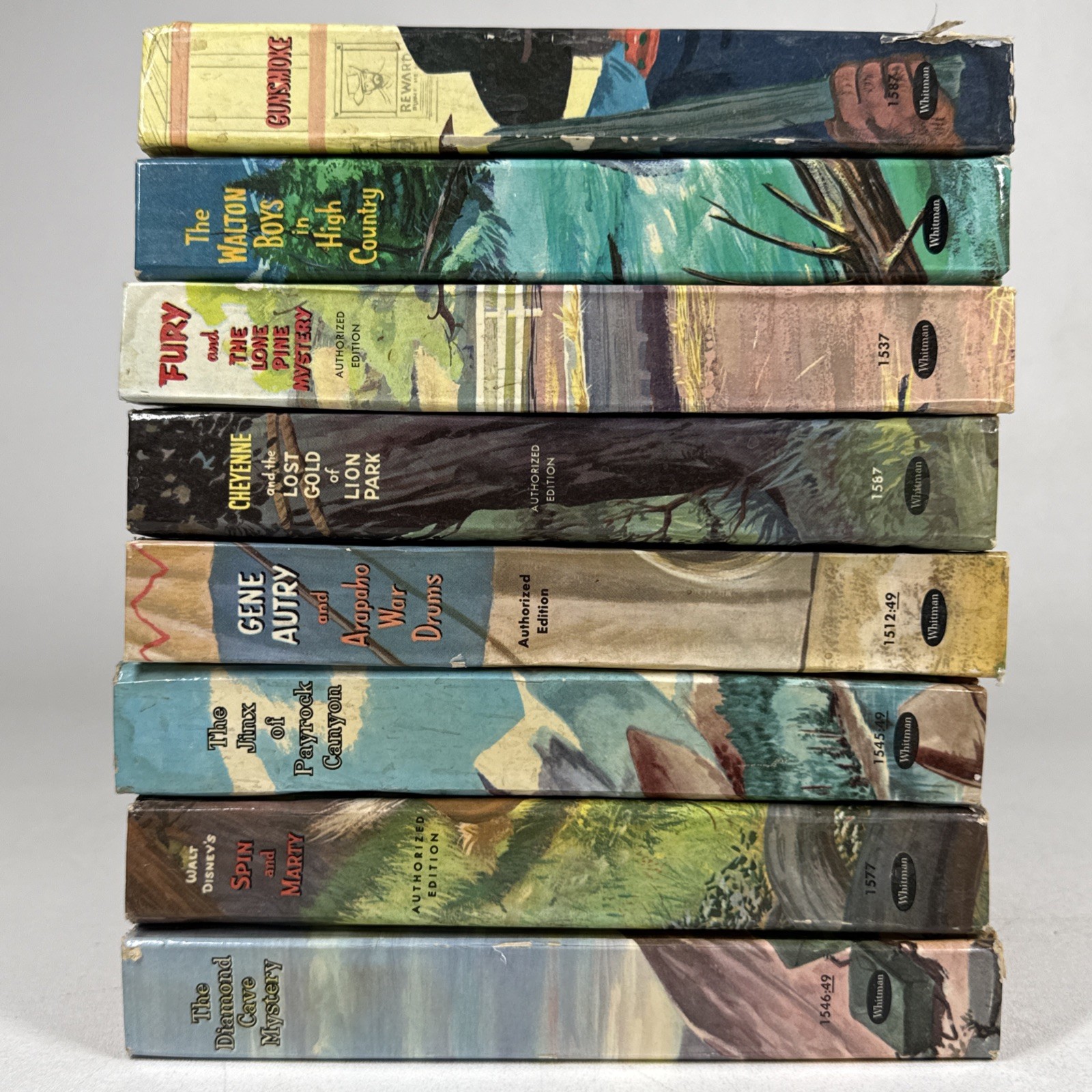 Whitman Adventure Mystery Hardcover Book Lot of 8 Glossy western Horses