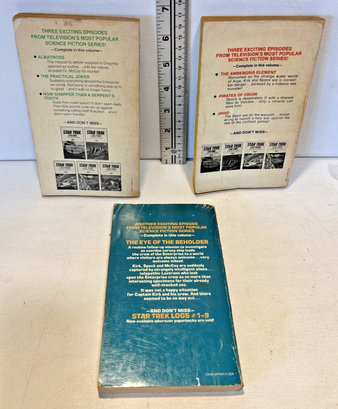 Vintage 1970s- Star Trek Log Six, Star Trek Log Five, & Star Trek Log Eight