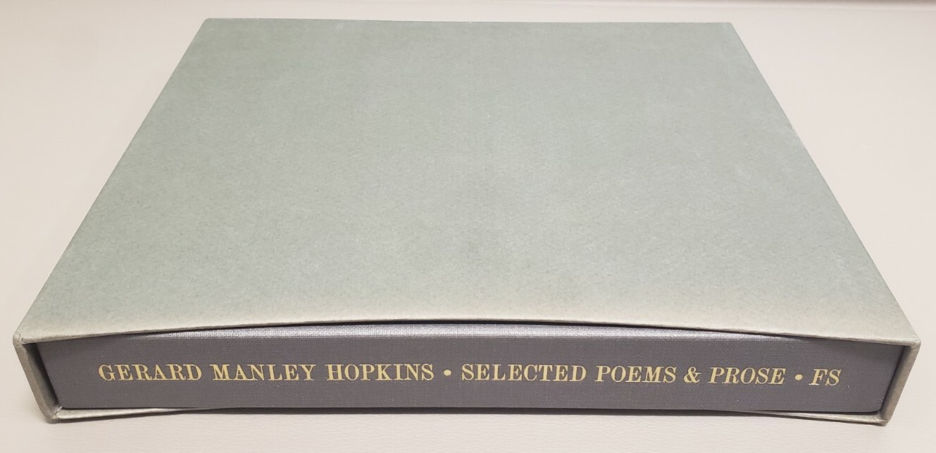 Rare Gerald Manley Hopkins Selected Poems & Prose Folio Society hardcover 2012