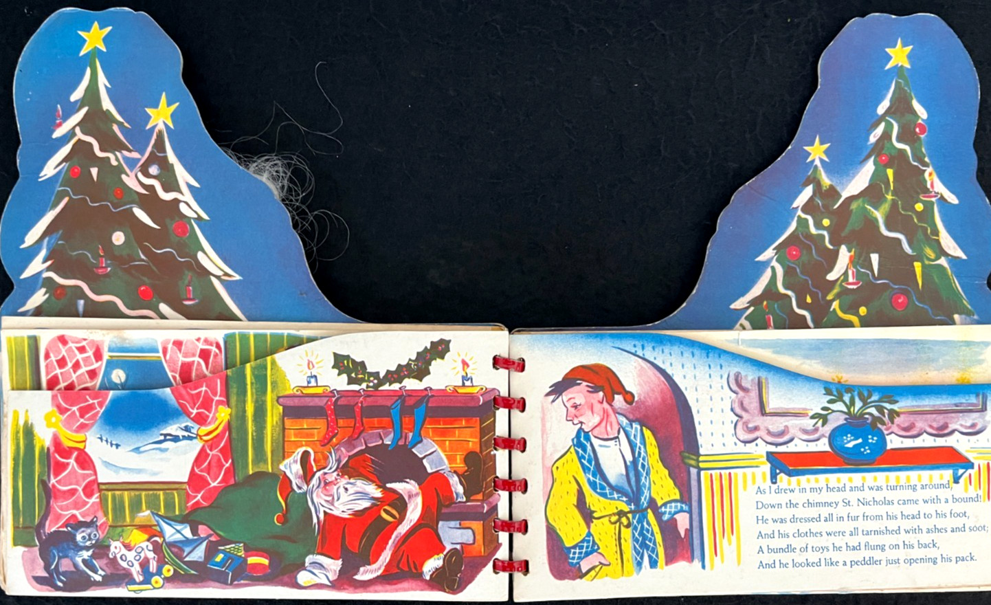 SANTA CLAUS BOOK, Night Before Christmas ~ 1947 children’s Capitol board book