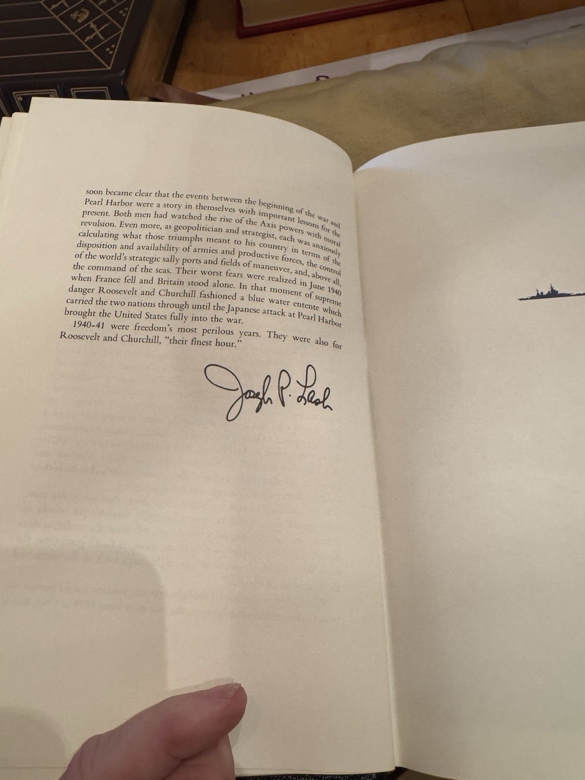 Franklin Library Roosevelt and Churchill Joseph P. Lash Leather 1st Illus Signed