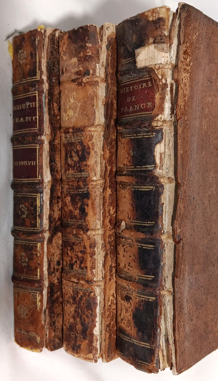 Lot of 3 Antique Histoire de France 1756 1770 1772 Hardcover