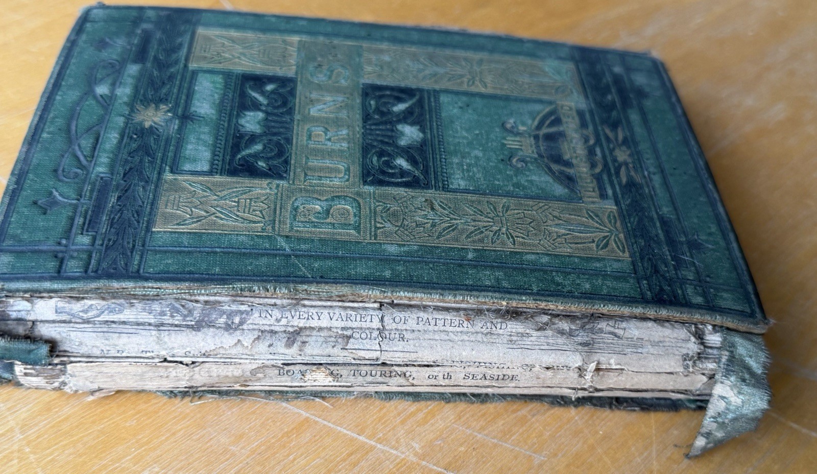Antique Robert Burns Poetical Works Illustrated Victorian Hardcover Book