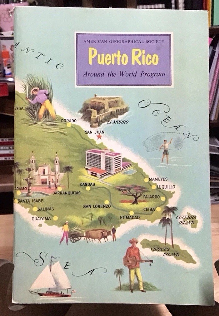1957 Puerto Rico Around The World Program American Geographical Society Unused