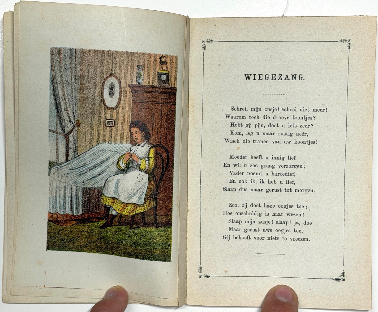 1875 VERGEET MIJ NIETJES DUTCH CHILDRENS BOOK 8 COLOR LITHOS J VLIEGER AMSTERDAM