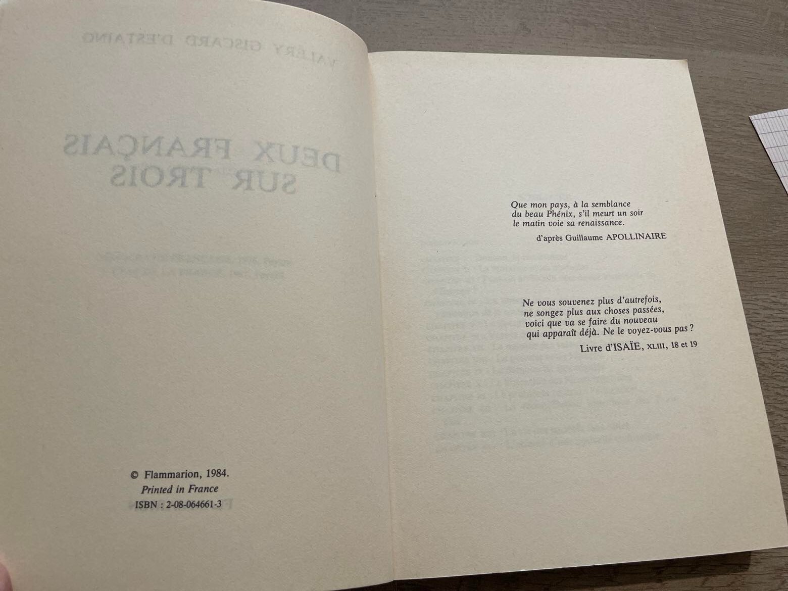 Two French Out Of Three 1984 By Valery Giscard D’Estaing MK 1368
