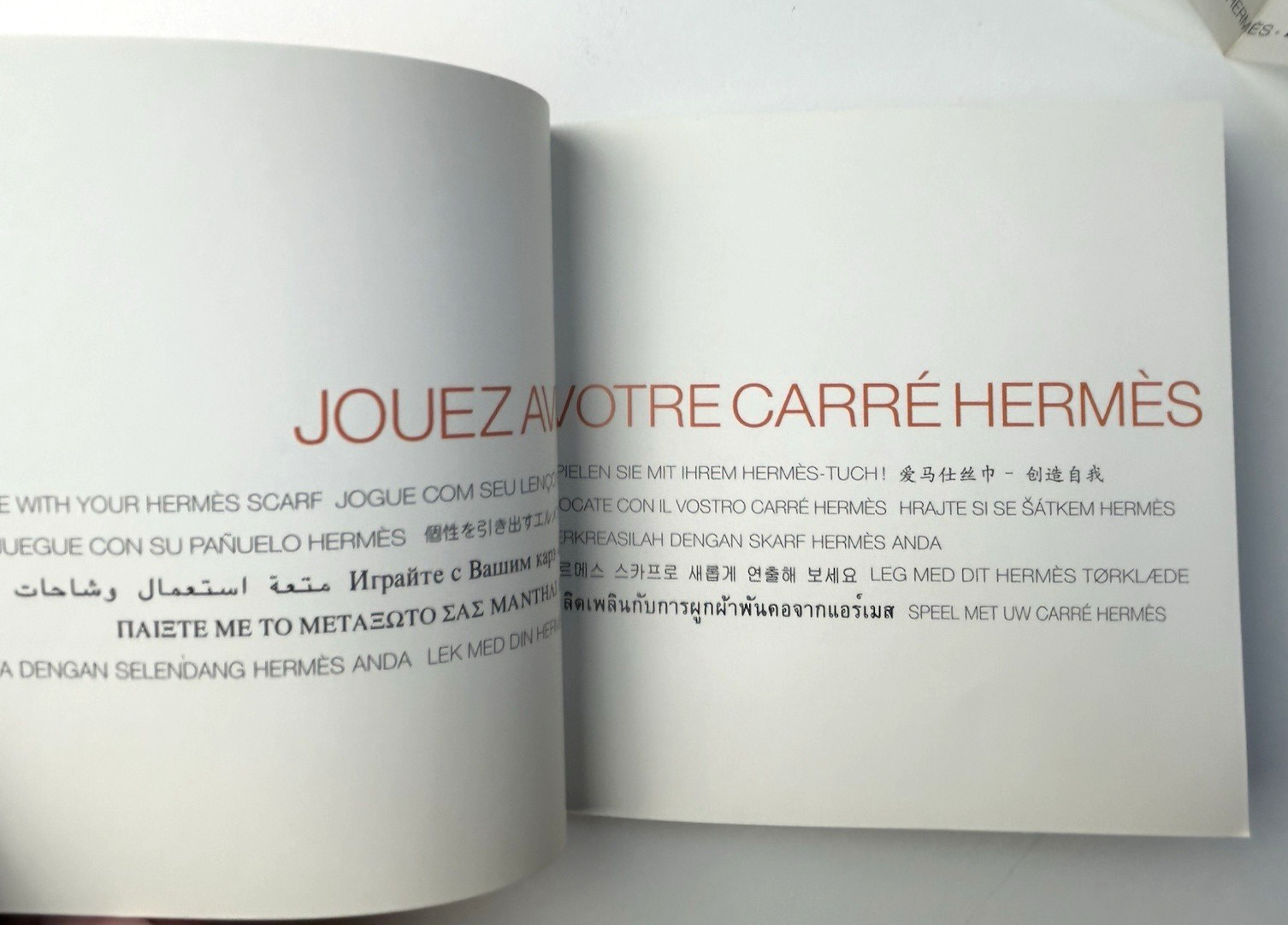 HERMES PARIS CARRE Book MINT Condition How To Tie Scarf Authentic PB New York