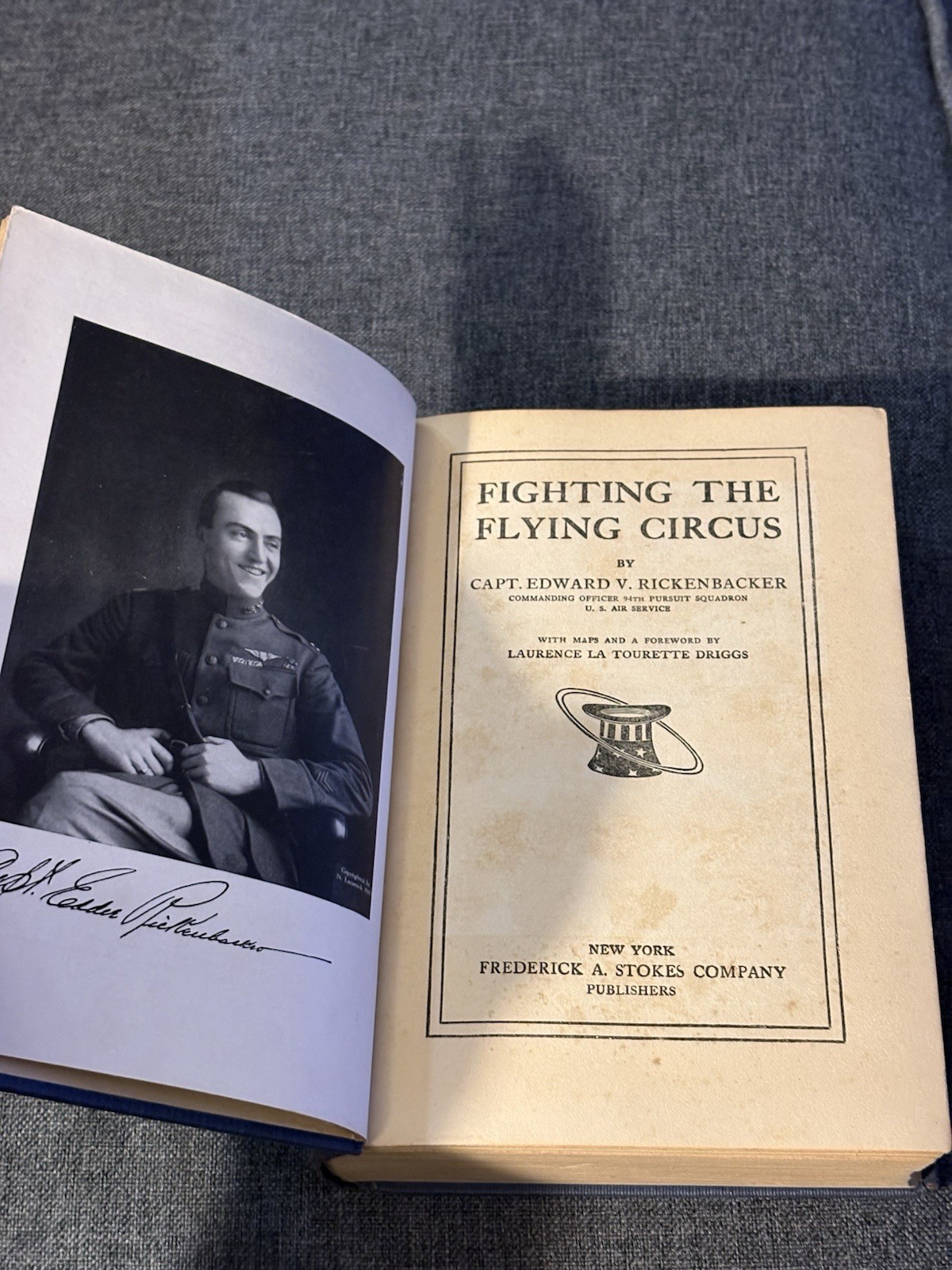 World War 1 Fighting The Flying Circus 1918 1st Edition Signed By Ace + Bonus
