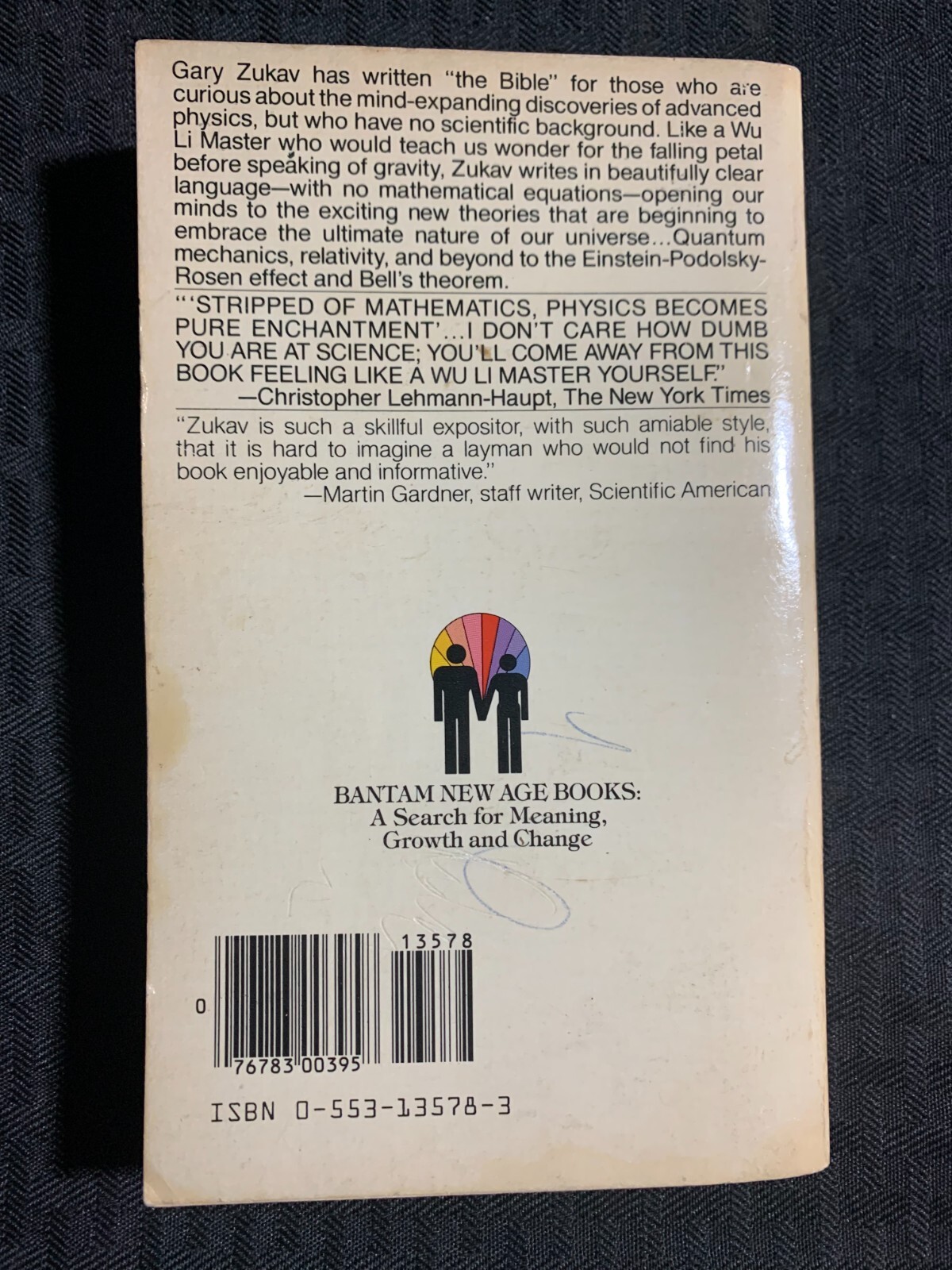 1980 THE DANCING WU LI MASTERS by Gary Zukav VG- 3.5 1st Bantam Paperback