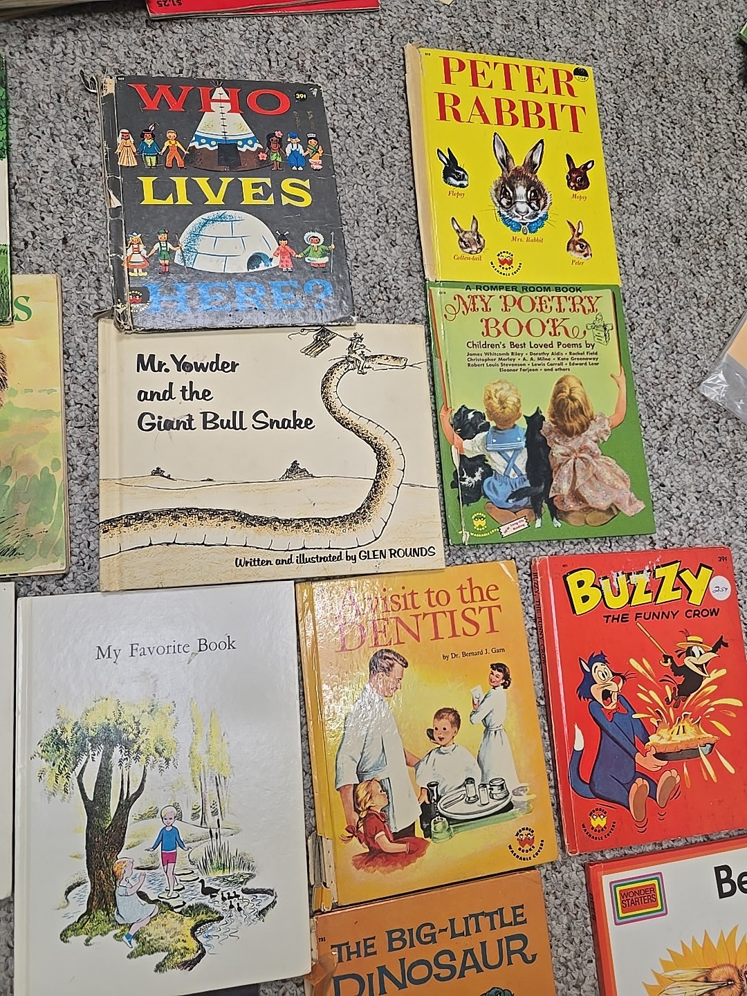Lot of 18 Vintage Mixed Authors Read Along Hardcover Children’s Story Books